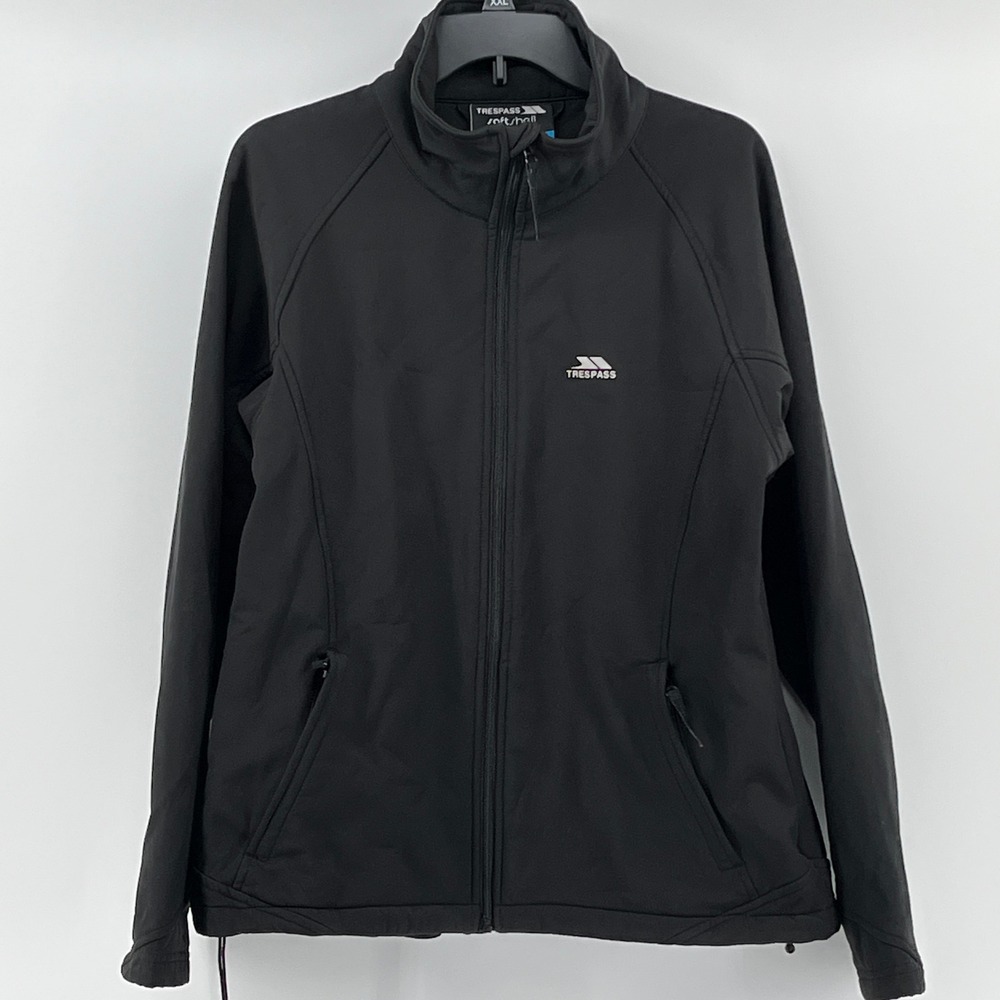Trespass Softshell Jacket Womens XL Black Wind Resistant Technical Performance